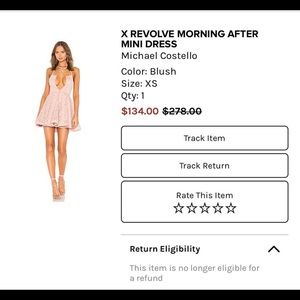 Revolve mini dress never worn